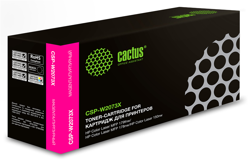 Картридж лазерный Cactus CSP-W2073X 117X пурпурный (1300стр.) для HP Color Laser 150a/150nw/178nw MFP/179fnw MFP Картридж лазерный Cactus CSP-W2073X 117X пурпурный (1300стр.) для HP Color Laser 150a/150nw/178nw MFP/179fnw MFP