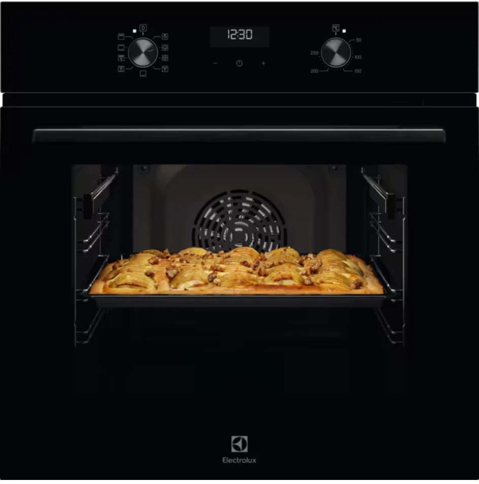 Встраиваемые электрические духовки ELECTROLUX/ Духовой шкаф с паром SteamBake,цвет -чёрный, утапливаемые переключатели, таймер отключения, отложенный старт, будильник, хромированные направляющие из нержавеющей стали Easy Встраиваемые электрические духовки ELECTROLUX/ Духовой шкаф с паром SteamBake,цвет -чёрный, утапливаемые переключатели, таймер отключения, отложенный старт, будильник, хромированные направляющие из нержавеющей стали Easy