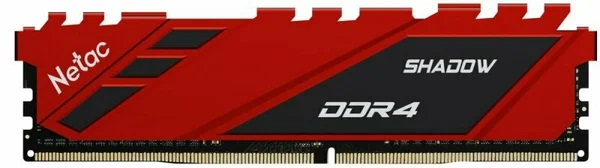 Оперативная память Netac Shadow 8GB DDR4-2666 (PC4-21300) C19 19-19-19-43 1.2V Memory module (DIMM) Red