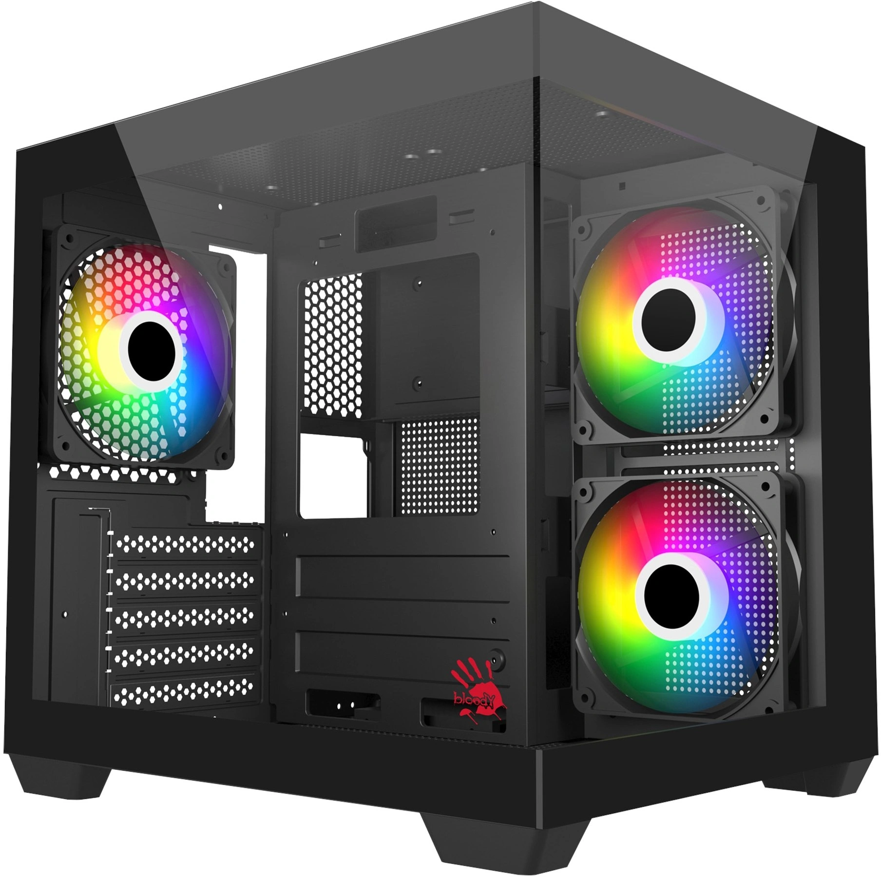 Корпус Bloody CC-121 черный без БП mATX 7x120mm 1xUSB2.0 1xUSB3.0 audio