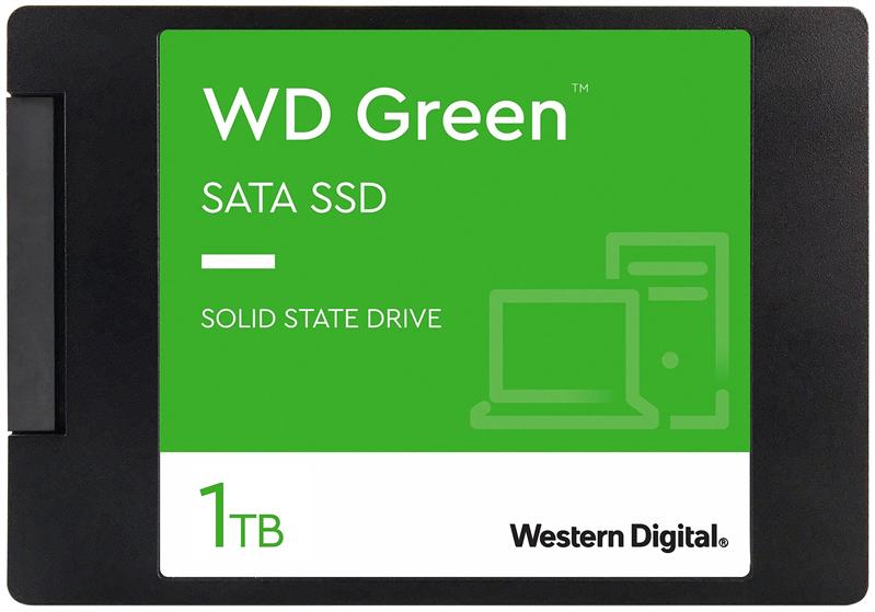 Твердотельный накопитель Western Digital SSD Green 1Tb SATA 2,5”/7мм 3D NAND WDS100T3G0A, 1 year