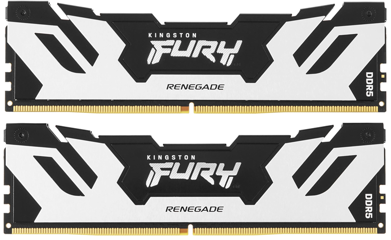 Оперативная память Kingston 96GB 6400MT/s DDR5 CL32 DIMM (Kit 2*48Gb) FURY Renegade Silver XMP