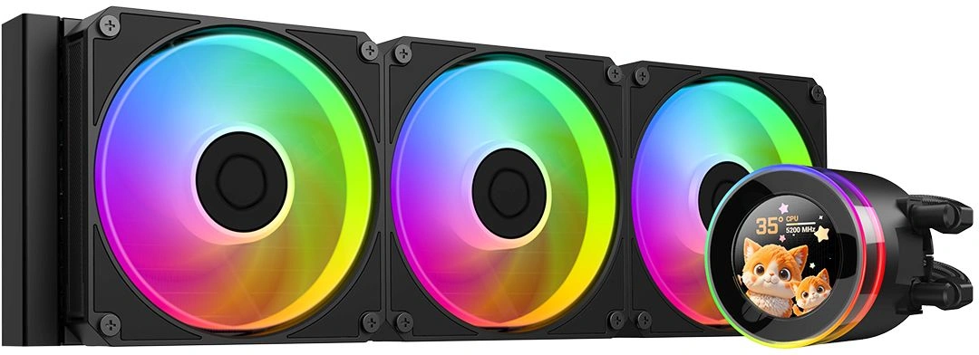 Система водяного охлаждения ID-Cooling SL360 V2 ARGB Soc-AM5/AM4/1200/1700/1851 черный 4-pin 31dB Al+Cu LCD 350W Ret Система водяного охлаждения ID-Cooling SL360 V2 ARGB Soc-AM5/AM4/1200/1700/1851 черный 4-pin 31dB Al+Cu LCD 350W Ret