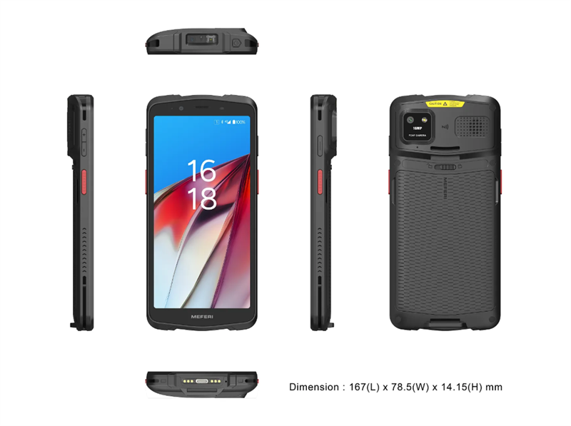 Терминал сбора данных Meferi ME61 6", WLAN, 4G, A13, QC680 SnDr 2.7GHz,8-core, 4GB/64GB, BT, GPS, NFC, 16MP RFC, 8MP FFC, SE5070, 5000mAh + 50mAh, 1 nano-SIM + 1 e-SIM, IP67, GMS, AER, SOTI, SHADOWALK Терминал сбора данных Meferi ME61 6", WLAN, 4G, A13, QC680 SnDr 2.7GHz,8-core, 4GB/64GB, BT, GPS, NFC, 16MP RFC, 8MP FFC, SE5070, 5000mAh + 50mAh, 1 nano-SIM + 1 e-SIM, IP67, GMS, AER, SOTI, SHADOWALK