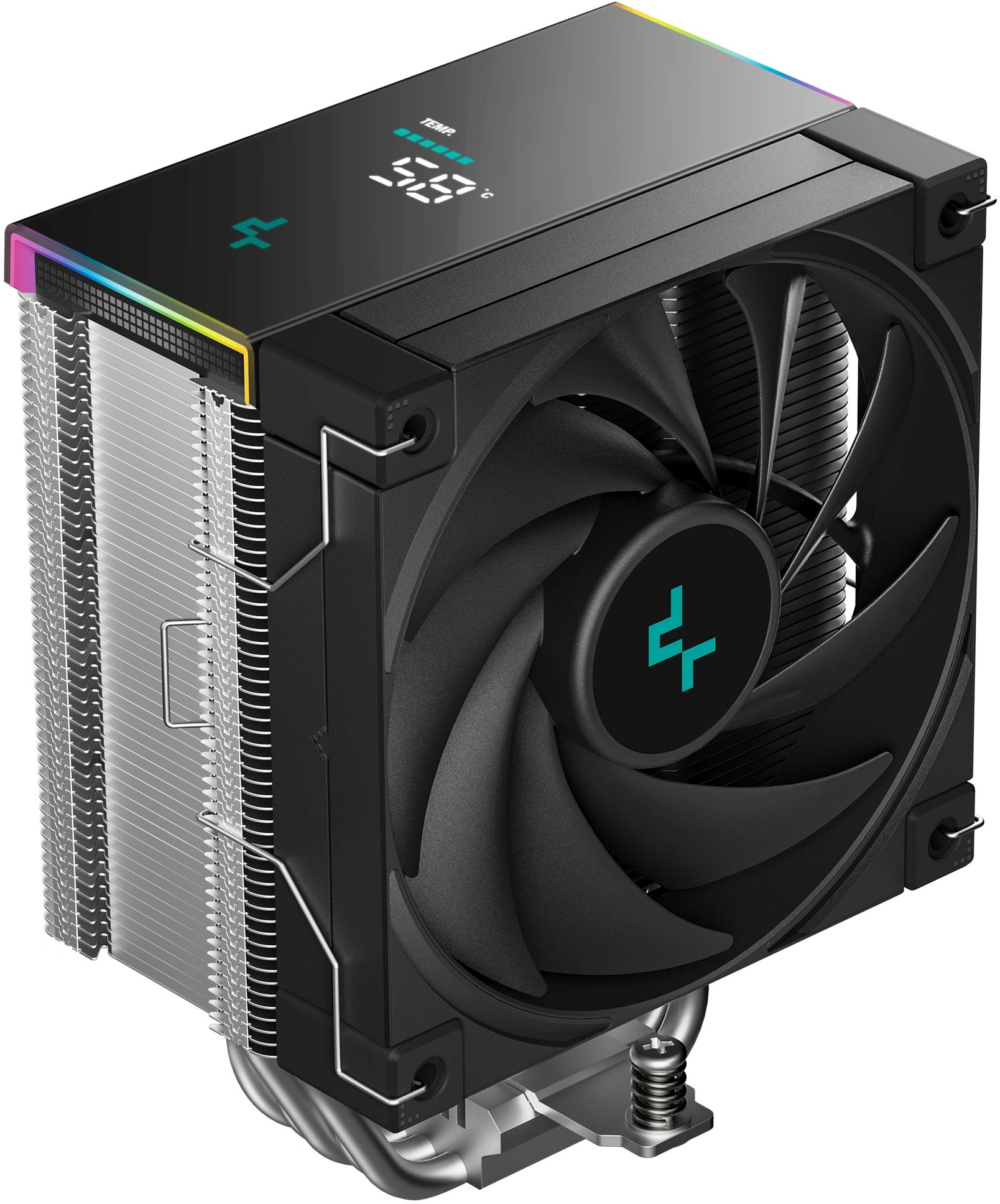 Устройство охлаждения(кулер) Deepcool AK500S Digital SE ARGB Soc-AM5/AM4/1200/1700/1851 черный 4-pin 28dB Al+Cu LCD 240W 864gr Ret (R-AK500S-BKADMN-GJD)