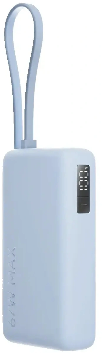 Внешний аккумулятор со встроенным кабелем Xiaomi 67W Power Bank 10000 (Integrated Cable) Ice Blue (BHR08NZGL)