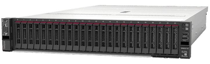 Сервер Lenovo ThinkSystem SR650 V2 Rack 2U,Xeon 6342 24C(2.8GHz/36MB/230W),1x32GB/3200MHz/2Rx4/RDIMM(upto32),8 SAS/SATA SFF(upto24),SR9350-8i,1x750W V2(upto2),5 Stndrd Fans,XCCE,V2 Rails