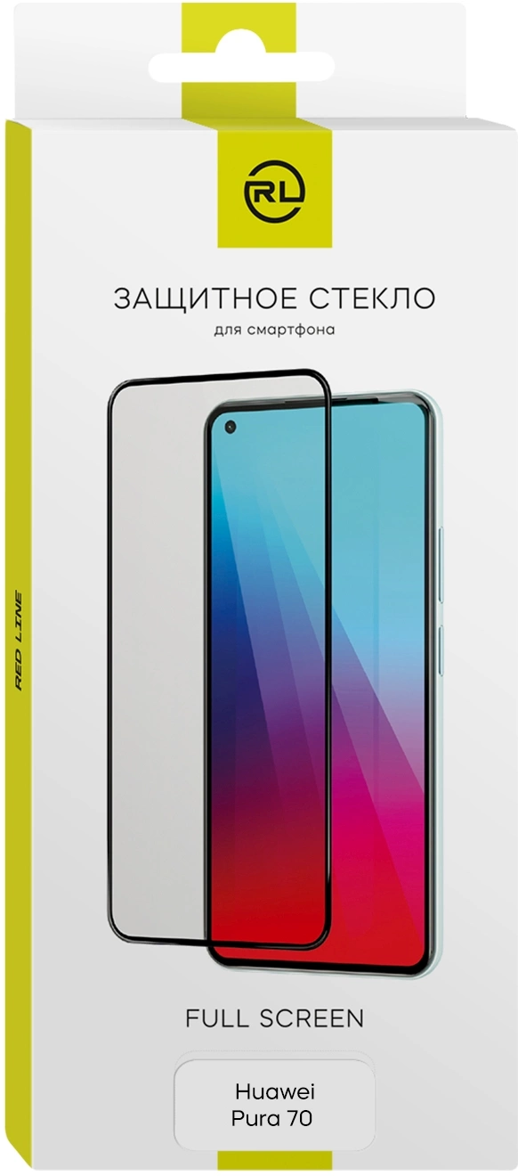 Защитное стекло для экрана Redline черный для Huawei Pura 70 2.5D 1шт. (УТ000039351)