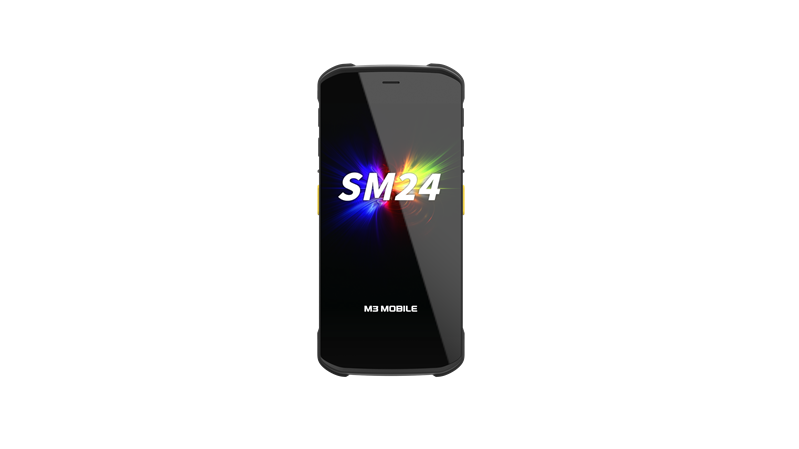 Терминал сбора данных M3 Mobile SM24 Android 16 GMS, HD, WIFI6E, CM60E, FRONT&REAR CAMERA, BT5.3 NFC(HF), 8GB/128GB, 4000mAh Battery, Hand Strap, Bullet Proof Film