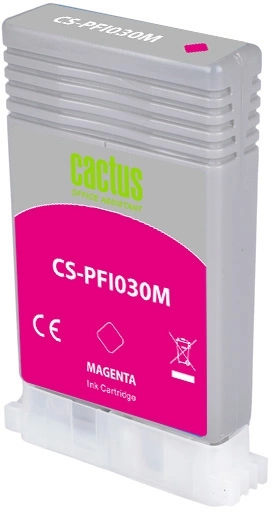 Картридж струйный Cactus CS-PFI030M PFI-030M пурп.пигм. (55мл) для Canon imagePROGRAF TA-20/30 с чипом Картридж струйный Cactus CS-PFI030M PFI-030M пурп.пигм. (55мл) для Canon imagePROGRAF TA-20/30 с чипом