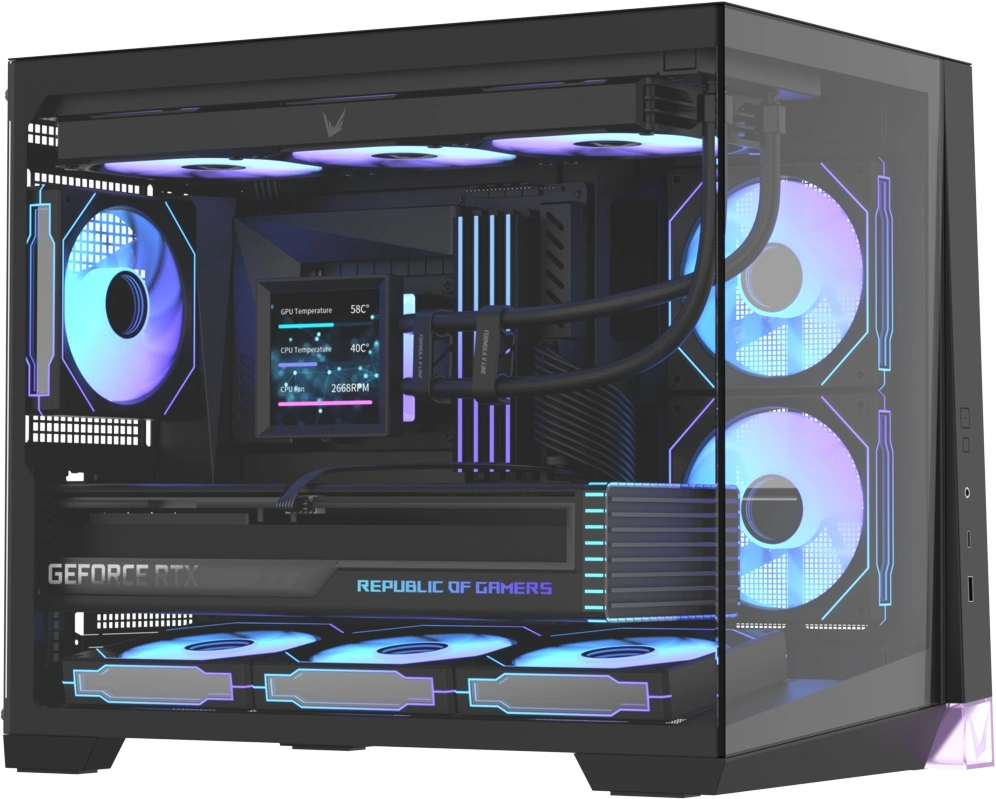 Корпус Formula Crystal Z4M черный без БП mATX 9x120mm 1xUSB3.0 audio bott PSU Корпус Formula Crystal Z4M черный без БП mATX 9x120mm 1xUSB3.0 audio bott PSU
