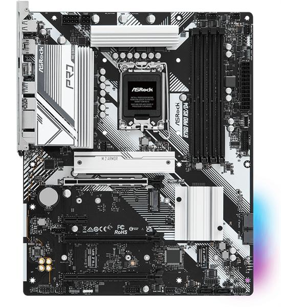 Материнская плата ASROCK B760 PRO RS/D4, LGA1700, B760, 4*DDR4, HDMI+DP, 4xSATA3 6.0 (RAID), M.2 Socket, 4xUSB 3.2, 2xUSB2.0, Type-C, ATX; 90-MXBKS0-A0UAYZ