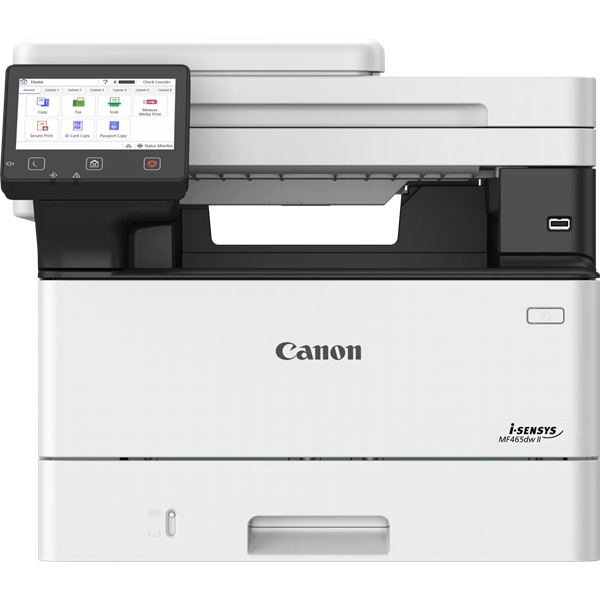 Монохромное лазерное МФУ Canon i-SENSYS MF465dw II (MFP, A4, 40ppm, 1200dpi print, 600dpi scan, 1200MHz, 1Gb, Duplex, DADF50, 250sheets+100universal tray, PostScript USB, RJ-45, Wi-Fi, Fax) (Cart. 070/070H)