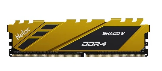 Оперативная память Netac Shadow 8GB DDR4-2666 (PC4-21300) C19 19-19-19-43 1.2V Memory module (DIMM) Yellow