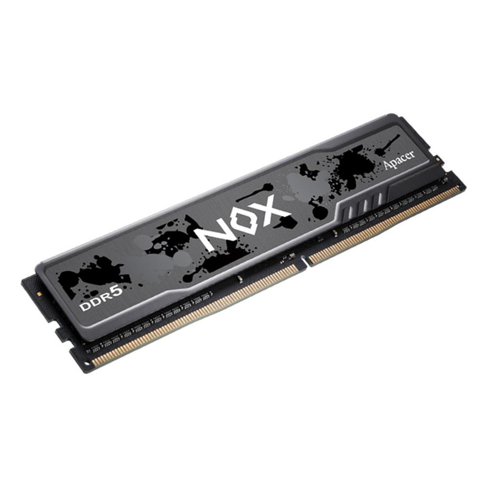 Оперативная память Apacer  DDR5  16GB  5600MHz DIMM NOX Black Gaming Memory (PC5-44800) CL40 1.25V (Retail) 2048*8  Heat Sink (Retail) 3 years (AH5U16G56C522MBAA-1)