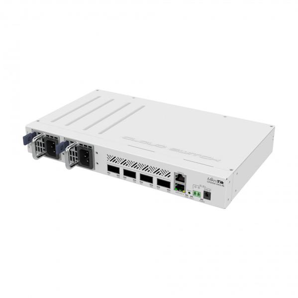 Коммутатор Mikrotik CRS504-4XQ-IN, 1x10Base-T/100Base-TX, 4xQSFP28, Switching capacity 800 Gbps