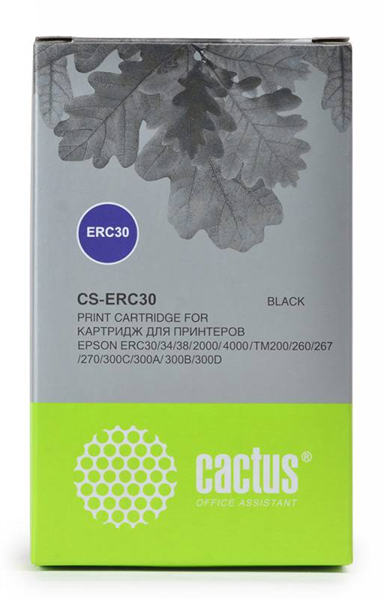 Картридж матричный Cactus CS-ERC30 черный для Epson ERC 30/34/38/TM-U220 Картридж матричный Cactus CS-ERC30 черный для Epson ERC 30/34/38/TM-U220