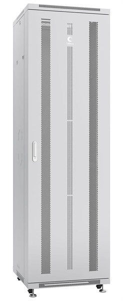 Cabeus ND-05C-42U60/80 Шкаф 19" напольный для распределительного и серверного оборудования 42U 600x800x2055mm (ШхГхВ) передняя и задняя перф. двери, цвет серый (RAL 7035)