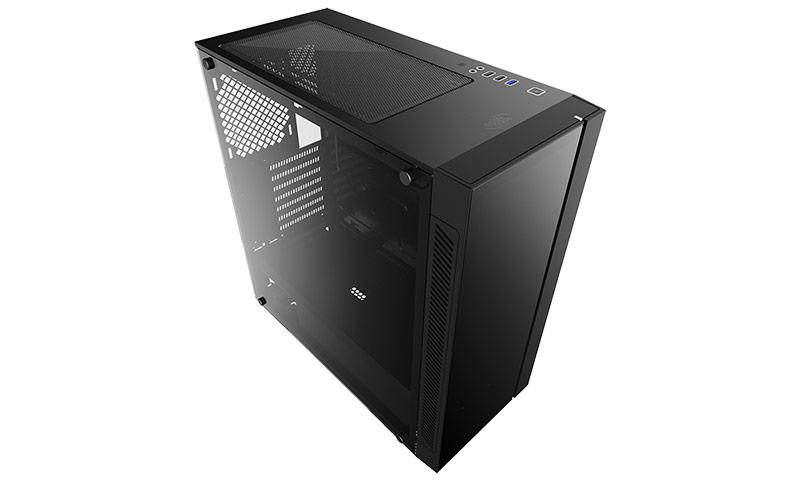 Корпус Deepcool MATREXX 55 V3 ADD-RGB 3F без БП, большое боковое окно, 3xRGB LED 120мм вентилятора спереди, RGB LED спереди, черный, ATX