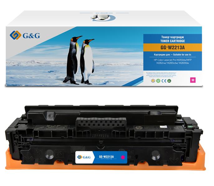 Картридж Cartridge G&G 207A для HP CLJ M255/M282/M283, with chip (1 250стр.), пурпурный (замена W2213A)