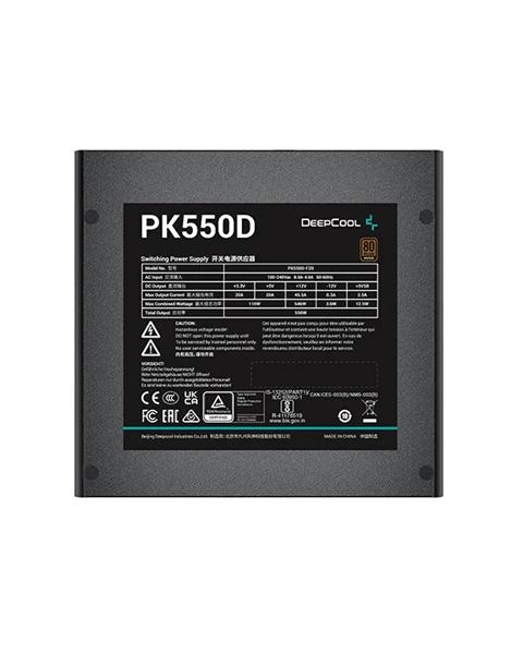 Блок питания Deepcool PK550D (ATX 2.4, 550W, PWM 120mm fan, Active PFC+DC to DC, 80+ BRONZE) RET