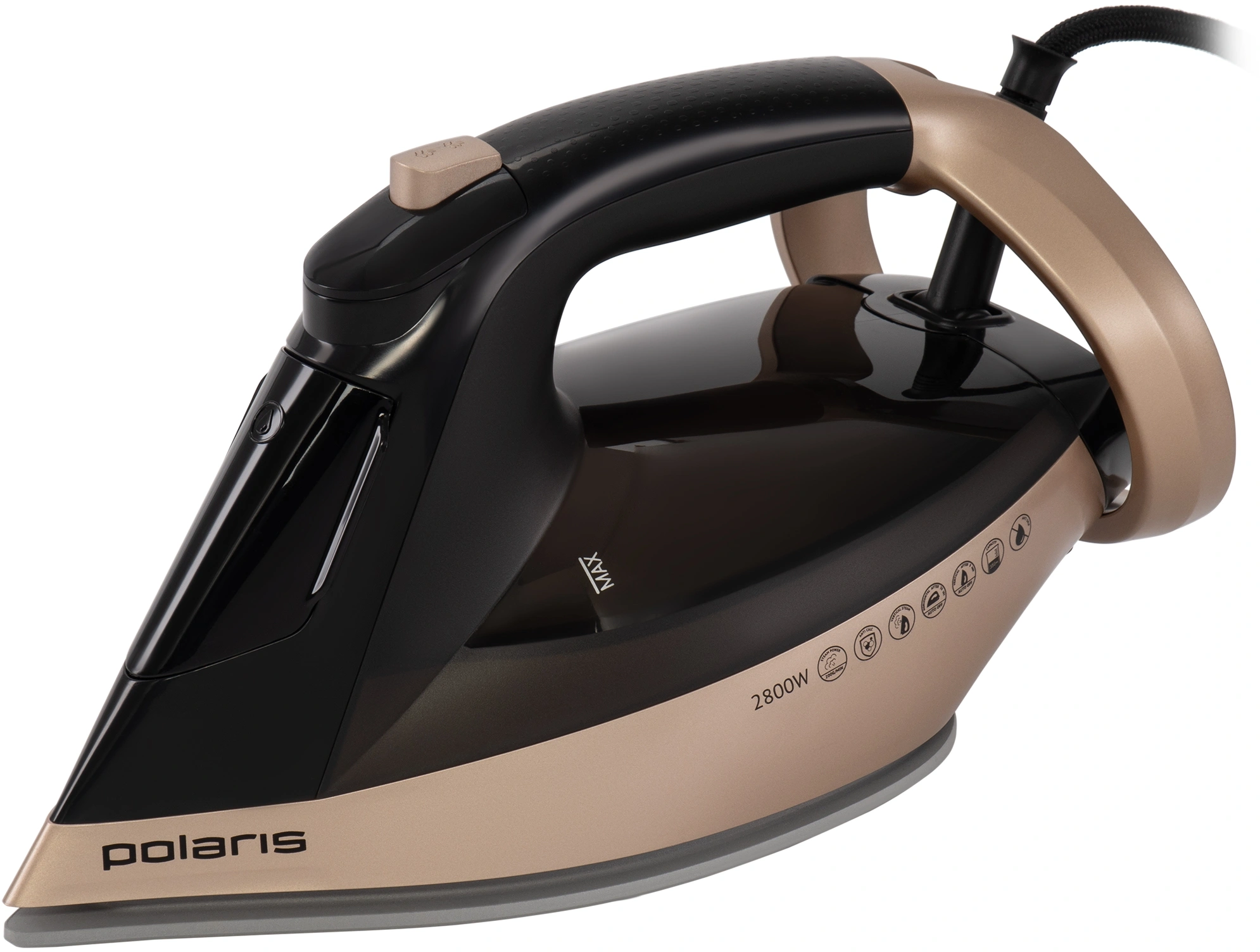 Утюг/ Утюг Polaris PIR 2852AK 3m 2800Вт черный/золотистый