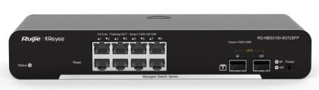 Коммутатор Reyee 8-Port Gigabit L2 Managed Switch, 8 Gigabit RJ45 Ports,2 SFP Slots, Desktop Steel Case