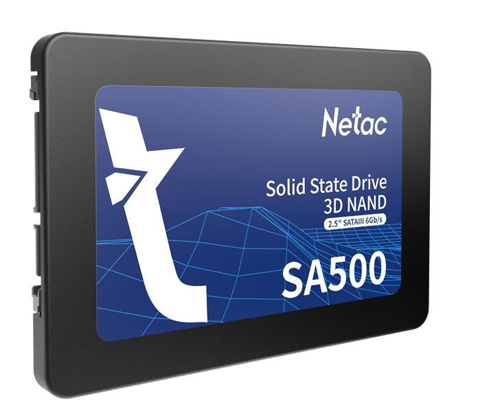 Ssd накопитель Netac SSD SA500 128GB 2.5 SATAIII 3D NAND, R/W up to 500/400MB/s, TBW 60TB, 3y wty