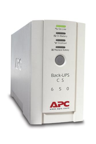 Источник бесперебойного питания для персональных компьютеров APC Back-UPS CS 650VA/400W, 230V, 4xC13 outlets (1 Surge & 3 batt.), Data/DSL protection, USB, PCh, user repl. batt., 1 year warranty