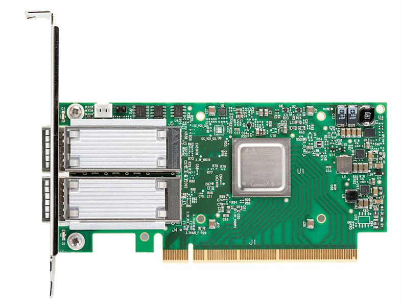 Сетевой адаптер Mellanox ConnectX-5 EN network interface card, 100GbE dual-port QSFP28, PCIe3.0 x16, tall bracket, ROHS R6, 1 year