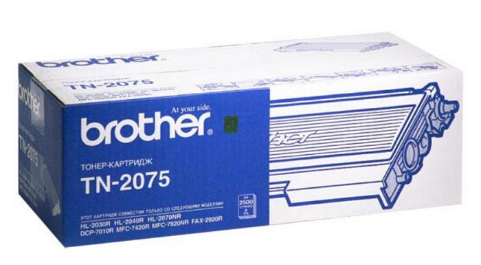  Brother TN-2075 Тонер-картридж для HL-2030R/2040R/2070NR/DCP-7010R/7025R/MFC-7420R/7820NR/FAX-2825R/2920R/7025R (2500 стр.)