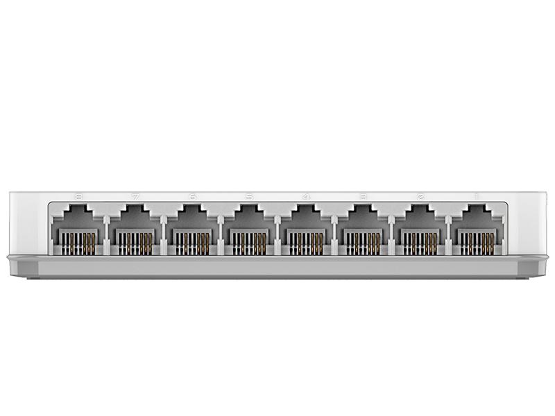 Коммутатор D-Link DES-1008C/B1A, L2 Unmanaged Switch with 8 10/100Base-TX ports.2K Mac address, Auto-sensing, 802.3x Flow Control, Stand-alone, Auto MDI/MDI-X for each port, Plastic case. Manual + External Pow