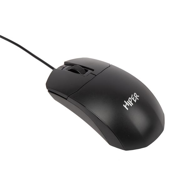 Мышь HIPER WIRED MOUSE OM-1900, USB, 1000dpi, 3but, 1.5m, black