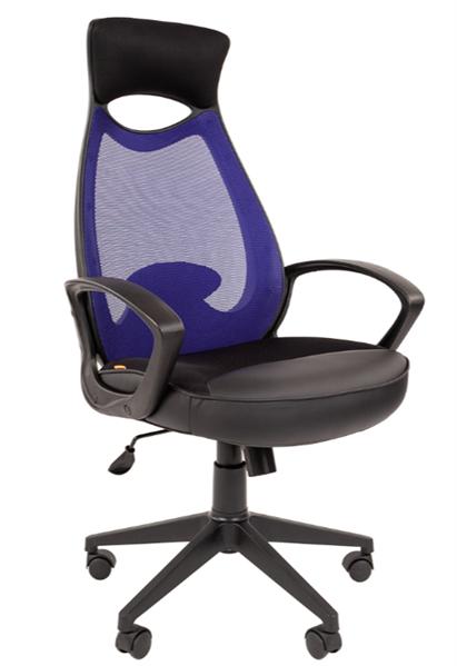  Офисное кресло Chairman    840 Россия черный пластик  TW-05 синий