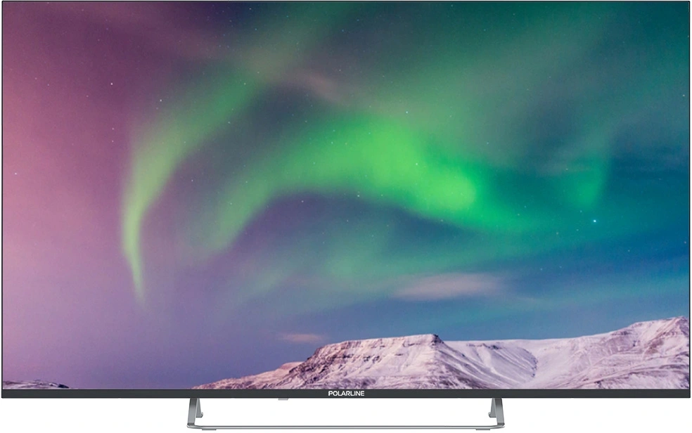 Телевизор QLED/ Телевизор QLED PolarLine 55" 55PQ71STC-SM черный 4K Ultra HD 60Hz DVB-T DVB-T2 DVB-C WiFi Smart TV (RUS)
