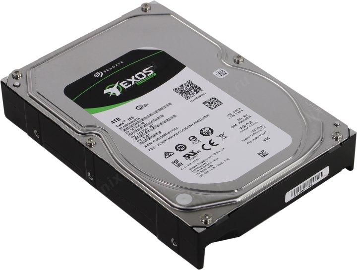 Жесткий диск HDD SAS Seagate 4Tb, ST4000NM003A, Exos 7E8, SAS 12 Гбит/с, 7200 rpm, 256Mb buffer, 512n, 1 year