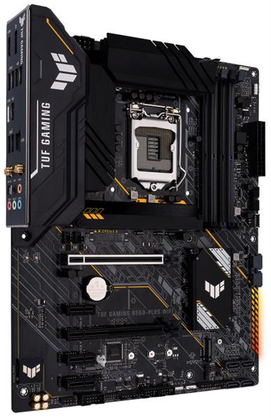 Материнская плата ASUS TUF GAMING B560-PLUS WIFI, LGA1200, B560, 4*DDR4, HDMI+DP, CrossFireX, 6 x SATA 6Gb/s, Audio, Gb LAN, USB 3.2*8, USB 2.0*4, COM*1 header (w/o cable), ATX ; 90MB1740-M0EAY0, 3 year