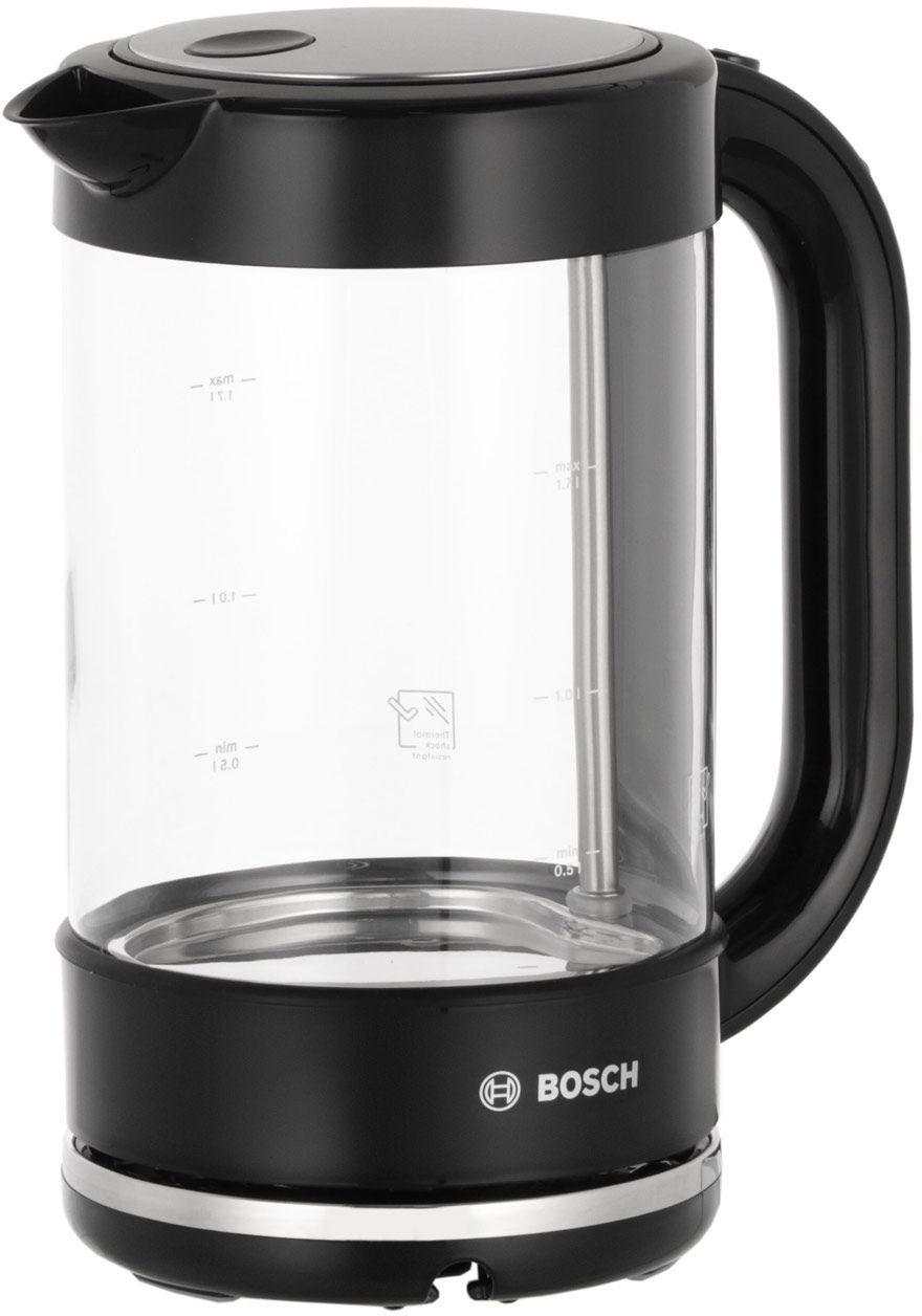 Чайник BOSCH TWK70B03 1.7 л, 2400 Вт, стекло, черный Чайник BOSCH TWK70B03 1.7 л, 2400 Вт, стекло, черный