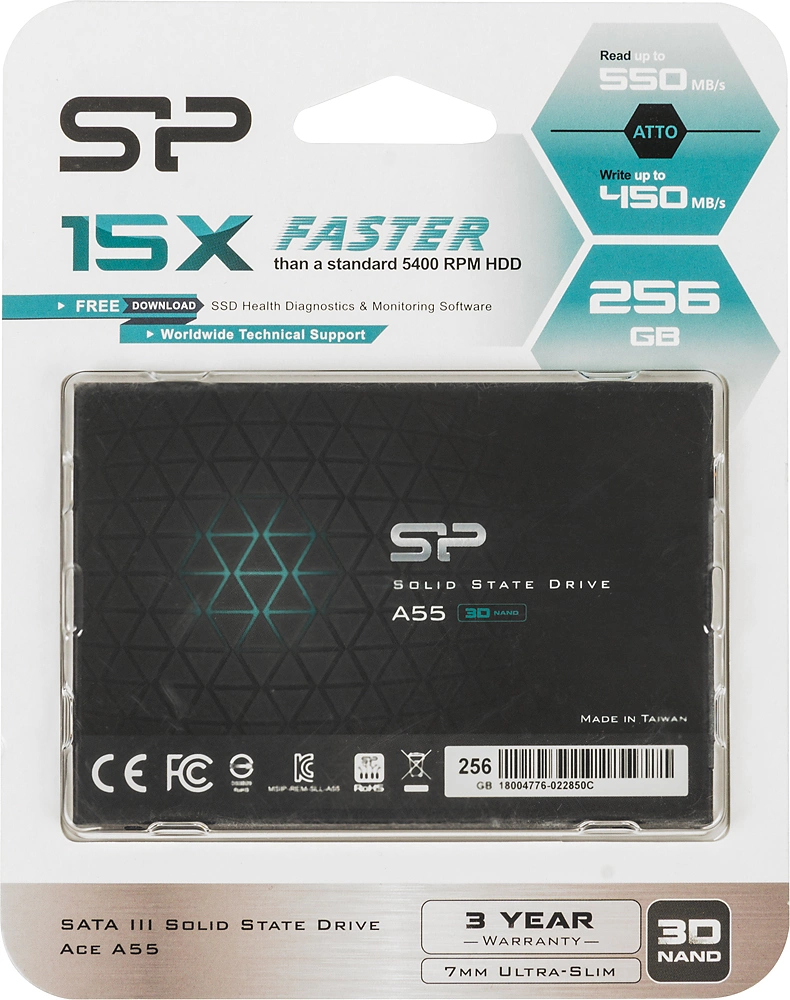 Накопитель SSD Silicon Power SATA-III 256GB SP256GBSS3A55S25 Ace A55 2.5" Накопитель SSD Silicon Power SATA-III 256GB SP256GBSS3A55S25 Ace A55 2.5"