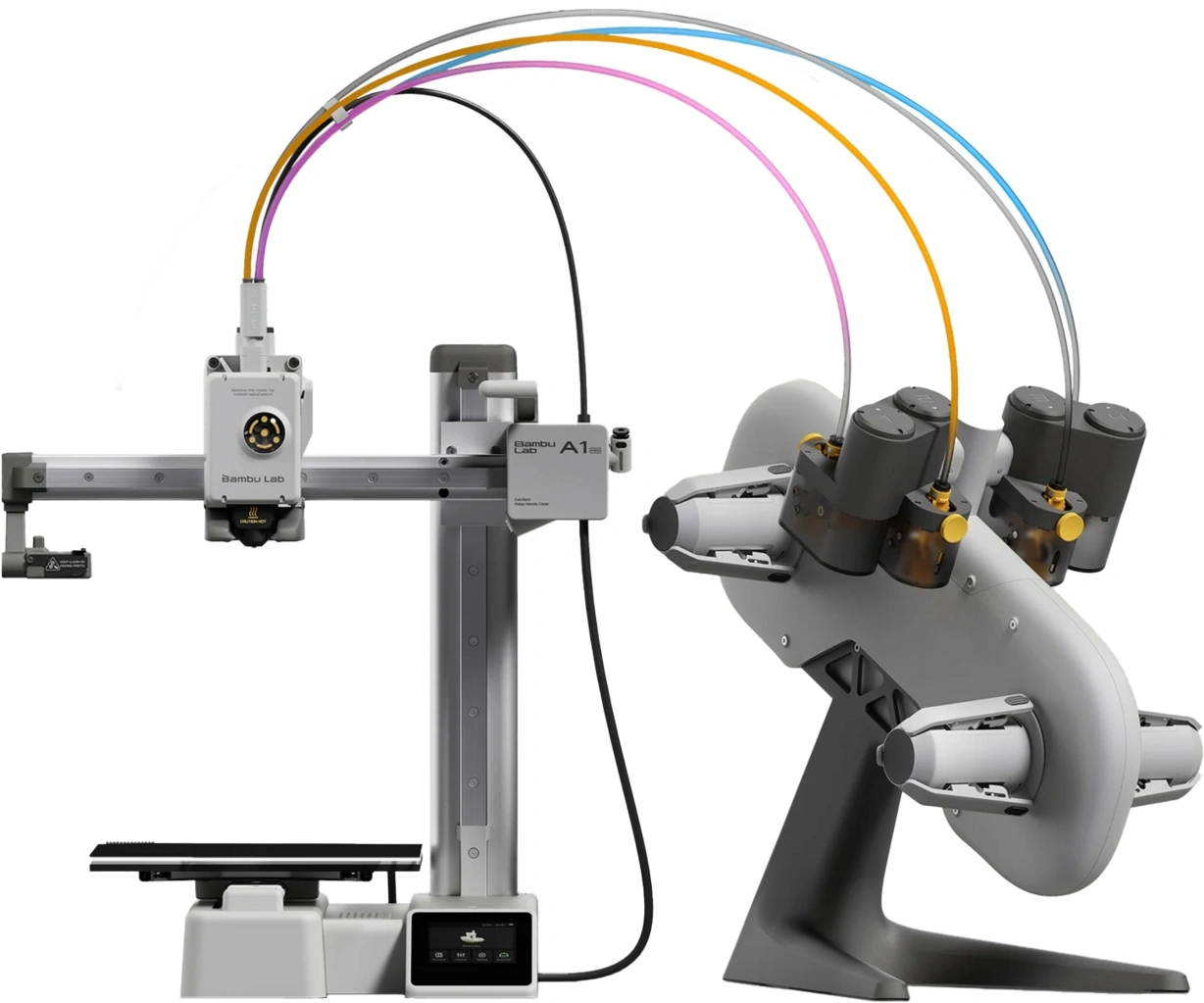 3D принтер Bambu lab : 3D-Printer A1 mini, Open type, Compatible with plastics: PLA, PETG, TPU, with AMS Lite (auto color change, up to 4 colors)