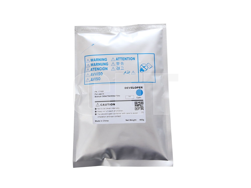 Тонеры и девелоперы Девелопер для KONICA MINOLTA Bizhub C654/C754/C654e/C754e (CET) Cyan, 400г, 155000 стр., CET171020