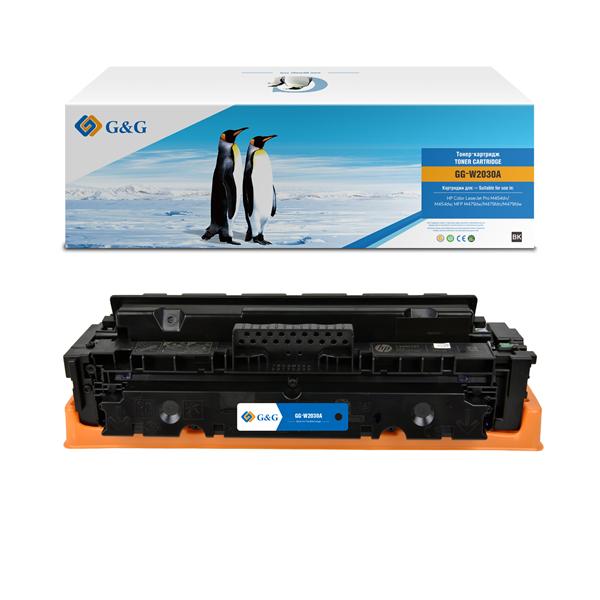 Картридж Cartridge G&G 415A для HP CLJ M454/M479, with chip (2 400стр.), черный (замена W2030A)
