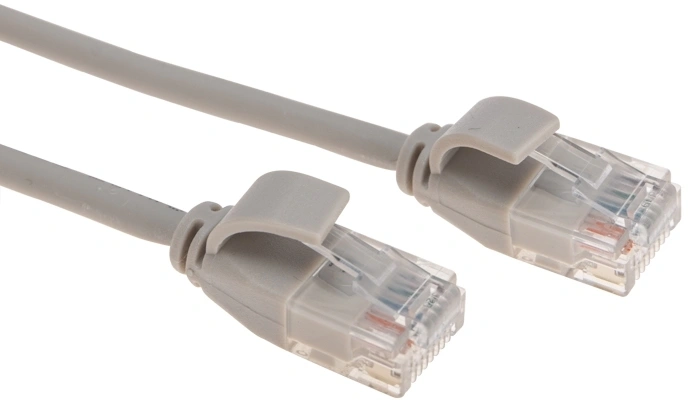 Кабельная сборка REXANT 02-0380-3 Шнур коммутационный патч-корд U/UTP, CAT 6A (10G), RJ45-RJ45, 28AWG, LSZH, серый, 3м