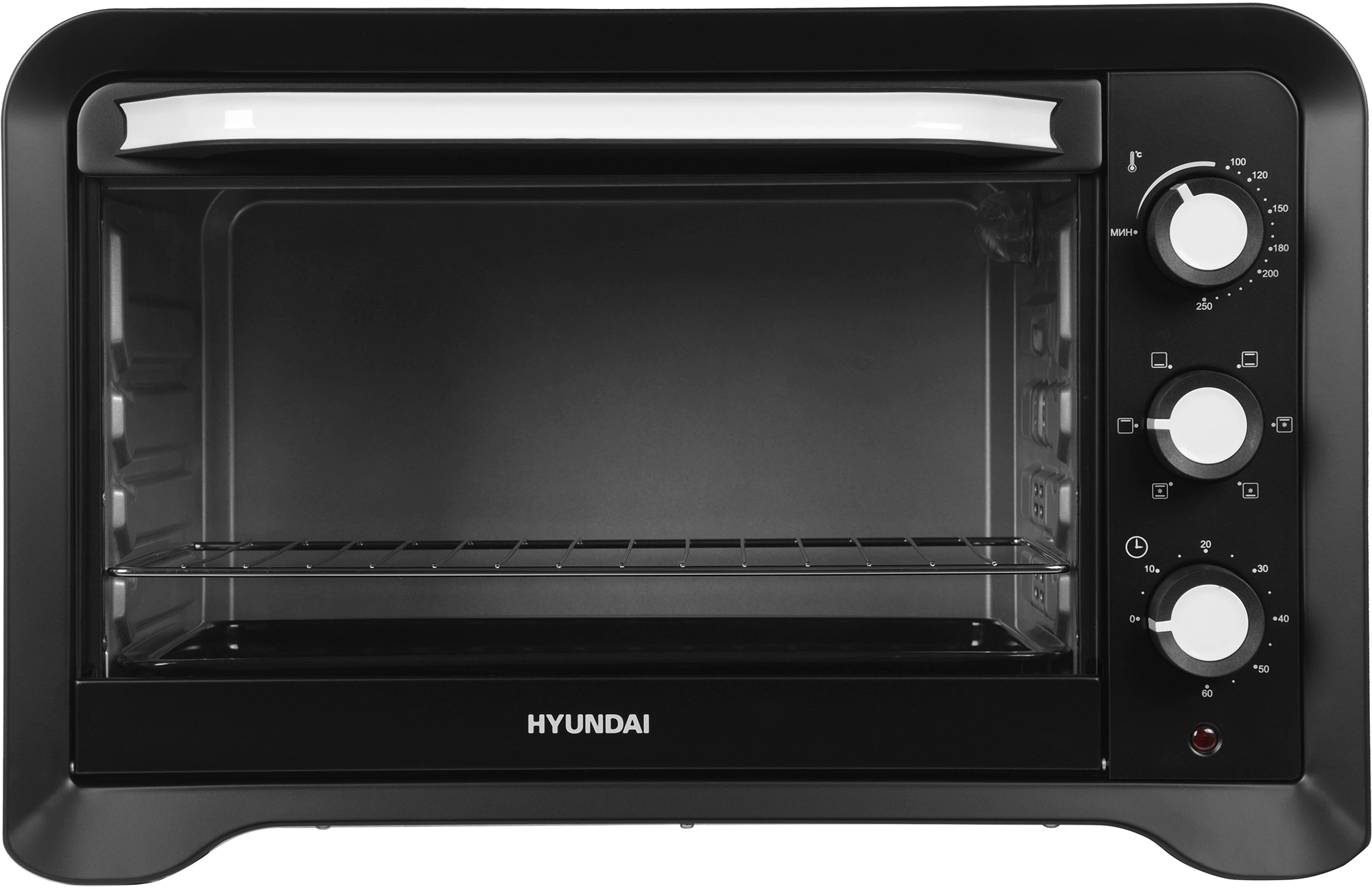 Мини-печь Hyundai MIO-HY095 45л. 2000Вт черный Мини-печь Hyundai MIO-HY095 45л. 2000Вт черный
