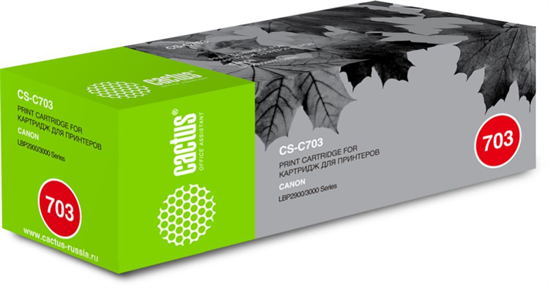 Картридж лазерный Cactus CS-C703 703 черный (2000стр.) для Canon LBP2900/3000Series