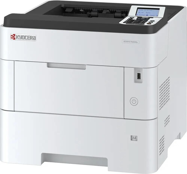 Принтер Kyocera ECOSYS PA6000x, Принтер, ч/б лазерный, A4, 60 стр/мин, 1200x1200 dpi, 512 Мб, USB 2.0, Network, лоток 500 л., Duplex, старт.тонер 11000 стр. Принтер Kyocera ECOSYS PA6000x, Принтер, ч/б лазерный, A4, 60 стр/мин, 1200x1200 dpi, 512 Мб, USB 2.0, Network, лоток 500 л., Duplex, старт.тонер 11000 стр.