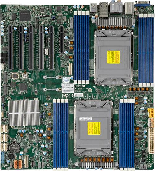 Материнская плата Supermicro Motherboard 2xCPU X12DAI-N6 3rd Gen Xeon Scalable TDP 270W/16xDIMM/ C621A RAID 0/1/5/10/2x1Gb/5xPCIex16/2xM.2(Bulk)