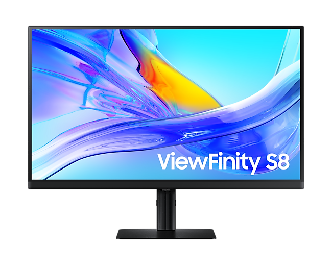 Монитор Samsung 27" ViewFinity S8 S27D804UAI IPS LED 16:9 3840x2160x60Hz 5ms 350cd 1000:1 178/178 1,07 млрд;HDR10;DP;HDMI;USB-C(90 Вт);USB3.0x3;RJ45;KVM Switch;Tilt; Swiv; HAS; Pivot; VESA; Black Монитор Samsung 27" ViewFinity S8 S27D804UAI IPS LED 16:9 3840x2160x60Hz 5ms 350cd 1000:1 178/178 1,07 млрд;HDR10;DP;HDMI;USB-C(90 Вт);USB3.0x3;RJ45;KVM Switch;Tilt; Swiv; HAS; Pivot; VESA; Black
