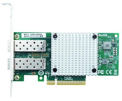  Сетевая карта PCIe 3.0 x8, 2 x 10G, разъем SFP+, Intel XL710 chipset
