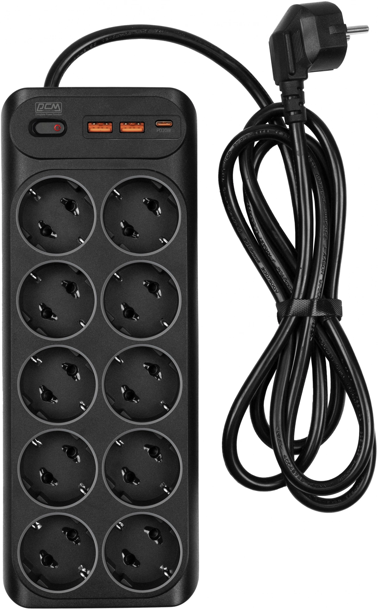 Сетевой фильтр Powercom SP-10 USB2A1СB 3,0м 3.0м (10 розеток) черный (коробка) Сетевой фильтр Powercom SP-10 USB2A1СB 3,0м 3.0м (10 розеток) черный (коробка)